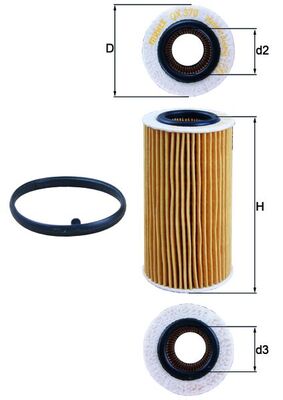 Mahle Original Oliefilter OX 370D1