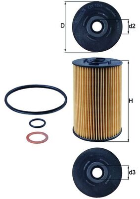 Mahle Original Oliefilter OX 150D1