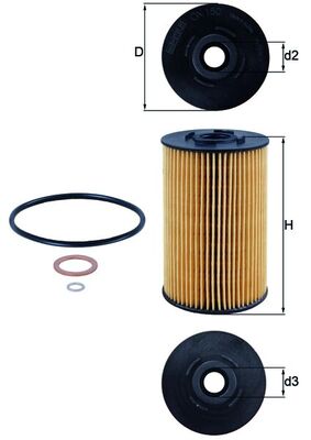 Mahle Original Oliefilter OX 150D