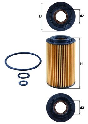 Mahle Original Oliefilter OX 153/7D2