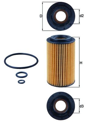 Mahle Original Oliefilter OX 153/7D1