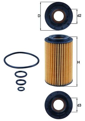 Mahle Original Oliefilter OX 153/7D