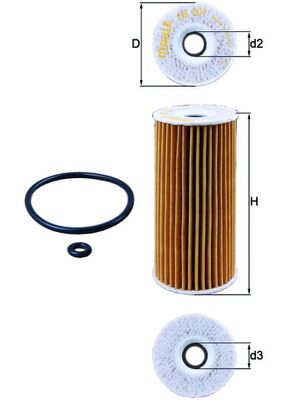 Mahle Original Oliefilter OX 201D