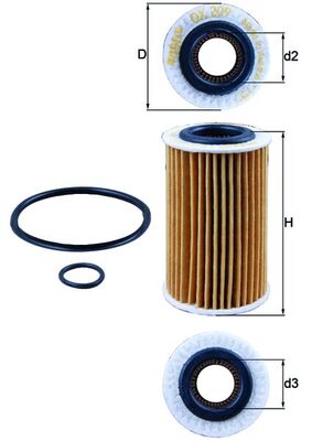 Mahle Original Oliefilter OX 209D