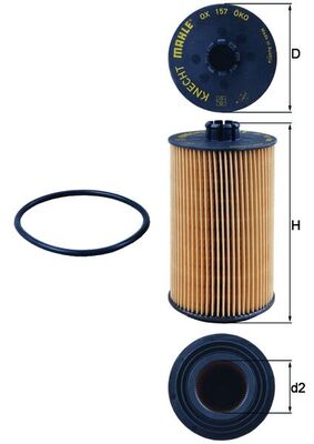 Mahle Original Oliefilter OX 157D