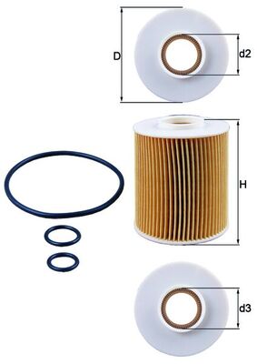 Mahle Original Oliefilter OX 163/4D