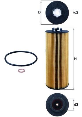 Mahle Original Oliefilter OX 164D