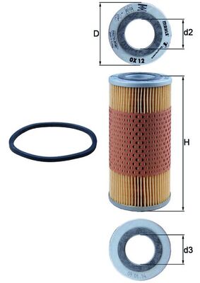 Mahle Original Oliefilter OX 12D