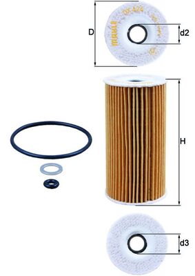 Mahle Original Oliefilter OX 424D