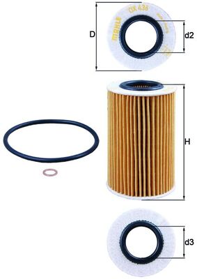 Mahle Original Oliefilter OX 436D