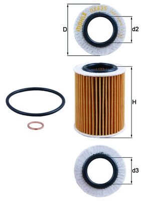 Mahle Original Oliefilter OX 825D