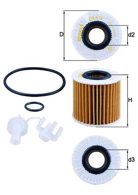 Mahle Original Oliefilter OX 414D1