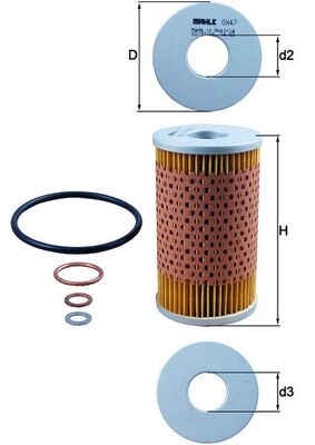 Mahle Original Oliefilter OX 47D