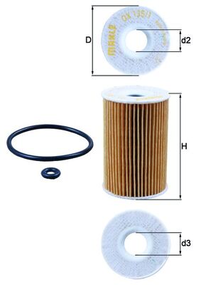 Mahle Original Oliefilter OX 135/1D