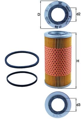 Mahle Original Oliefilter OX 17D