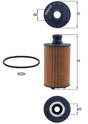 Mahle Original Oliefilter OX 1141D