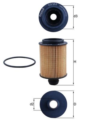 Mahle Original Oliefilter OX 553D
