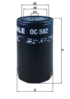 Mahle Original Oliefilter OC 582