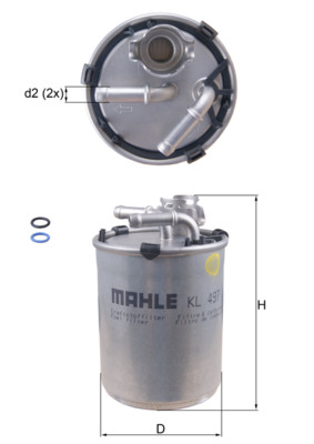 Mahle Original Brandstoffilter KL 497D