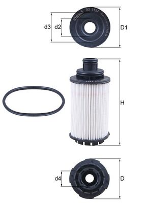 Mahle Original Oliefilter OX 1137D