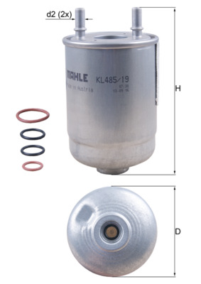 Mahle Original Brandstoffilter KL 485/19D