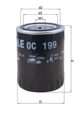 Mahle Original Oliefilter OC 199