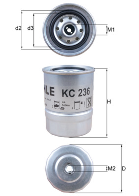 Mahle Original Brandstoffilter KC 236