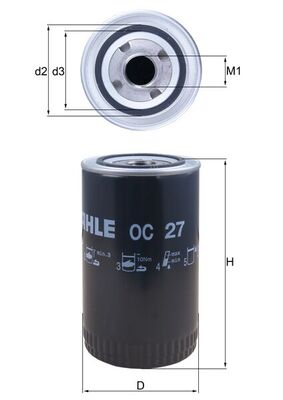 Mahle Original Oliefilter OC 27