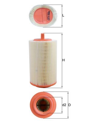 Mahle Original Luchtfilter LX 1277