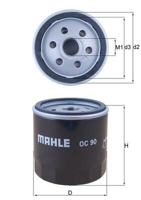 Mahle Original Oliefilter OC 90