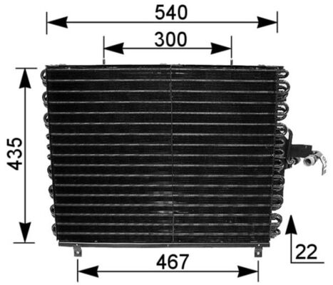 Mahle Original Airco condensor AC 166 000S