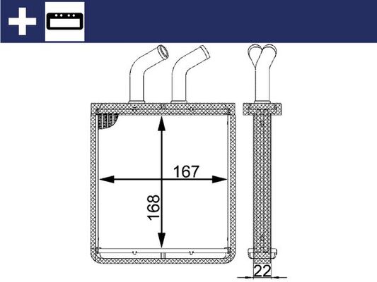 Mahle Original Kachelradiateur AH 55 000S