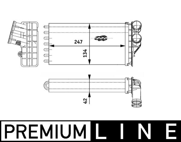 Mahle Original Kachelradiateur AH 82 000P