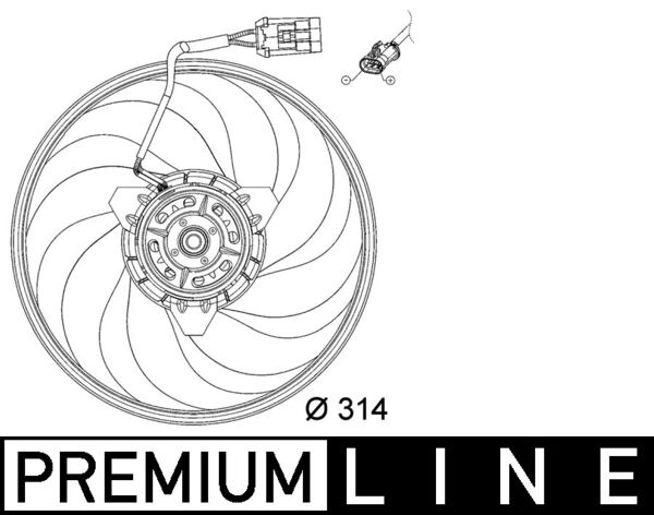 Mahle Original Ventilatorwiel-motorkoeling CFF 118 000P