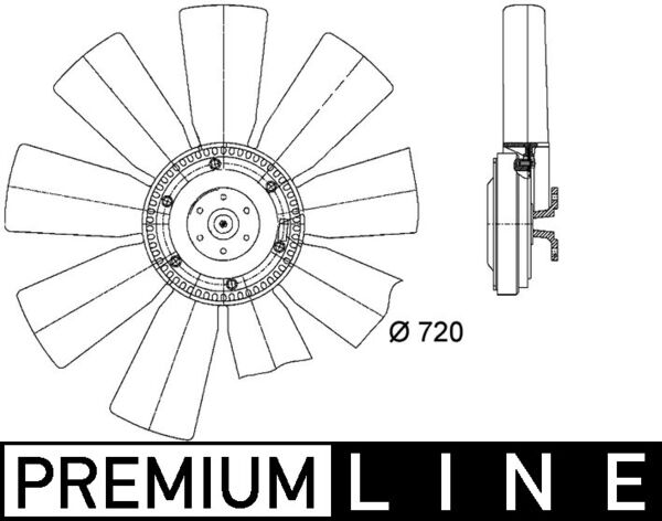 Mahle Original Ventilatorwiel-motorkoeling CFF 412 000P