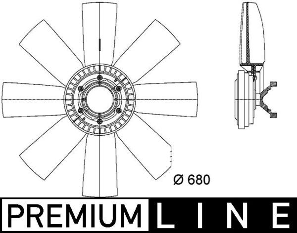 Mahle Original Ventilatorwiel-motorkoeling CFF 438 000P