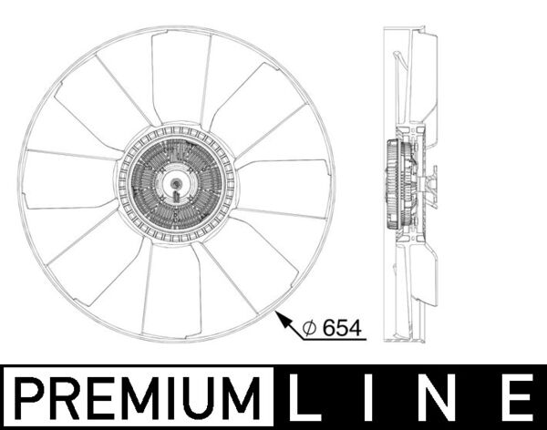 Mahle Original Ventilatorwiel-motorkoeling CFF 510 000P