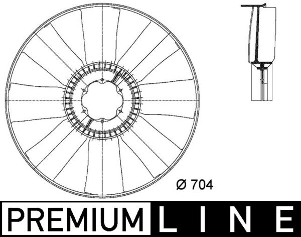 Mahle Original Ventilatorwiel-motorkoeling CFW 15 000P