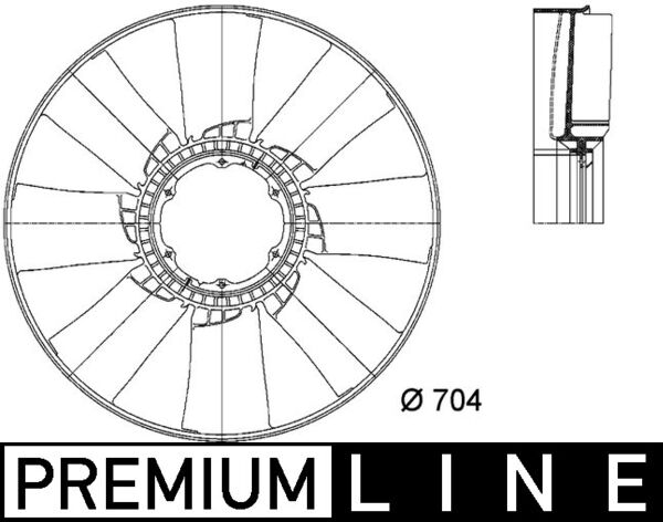 Mahle Original Ventilatorwiel-motorkoeling CFW 25 000P