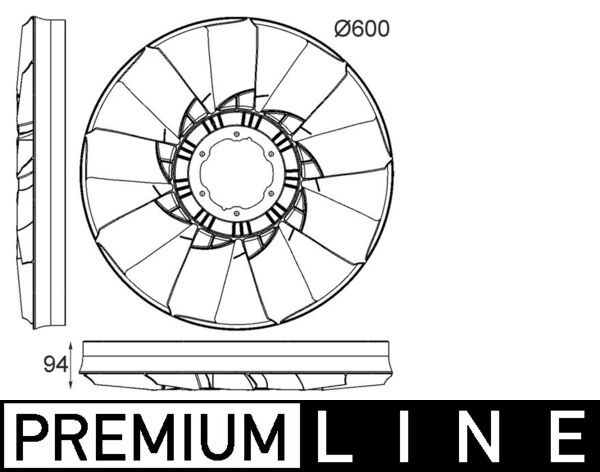 Mahle Original Ventilatorwiel-motorkoeling CFW 52 000P