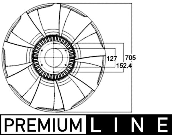 Mahle Original Ventilatorwiel-motorkoeling CFW 53 000P