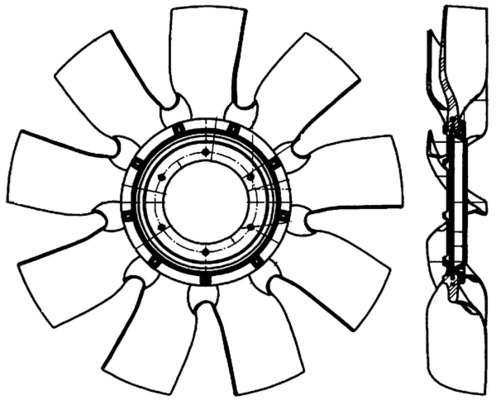 Mahle Original Ventilatorwiel-motorkoeling CFW 84 000P