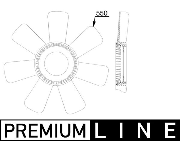 Mahle Original Ventilatorwiel-motorkoeling CFW 89 000P