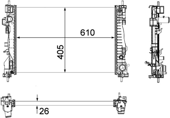 Mahle Original Radiateur CR 1178 000P