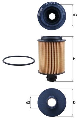 Mahle Original Oliefilter OX 559D