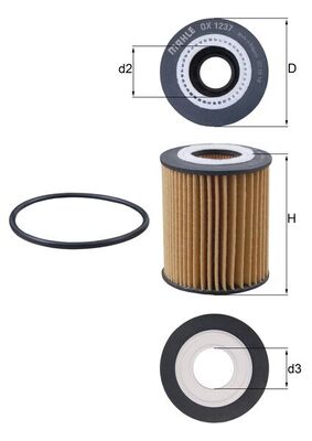 Mahle Original Oliefilter OX 1237D