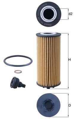 Mahle Original Oliefilter OX 1238D