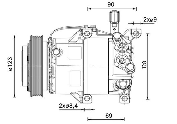 Mahle Original Airco compressor ACP 1459 000P