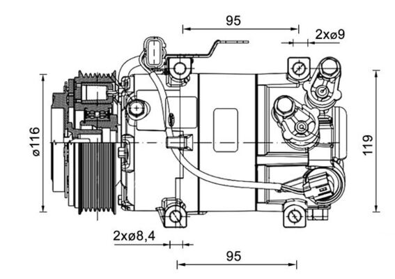 Mahle Original Airco compressor ACP 1460 000P