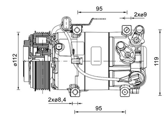 Mahle Original Airco compressor ACP 1462 000P